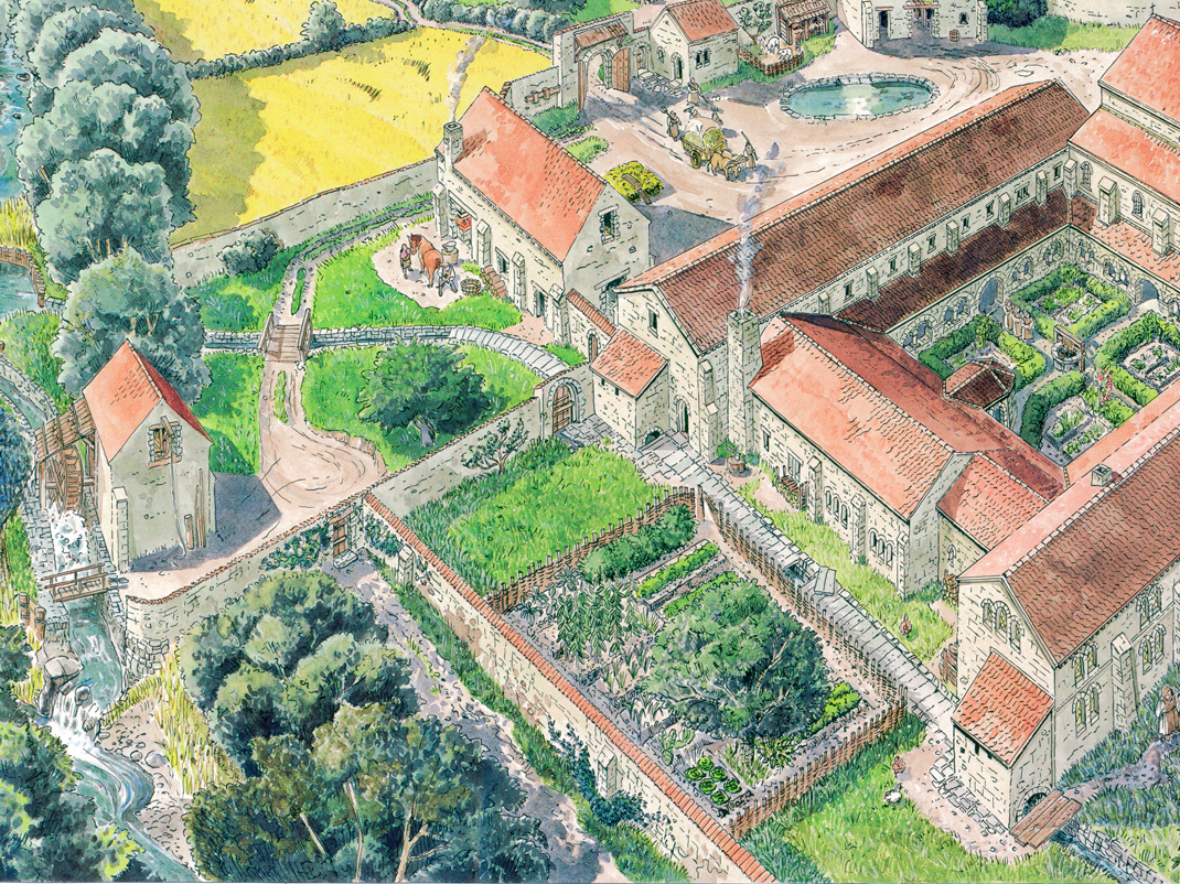 Kloster02 Abgeleiteter Wasserkanal - Alltag im Mittelalter